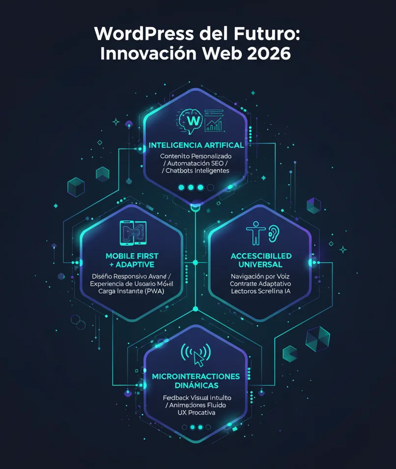 Tendencias 2026 en diseño web WordPress profesional