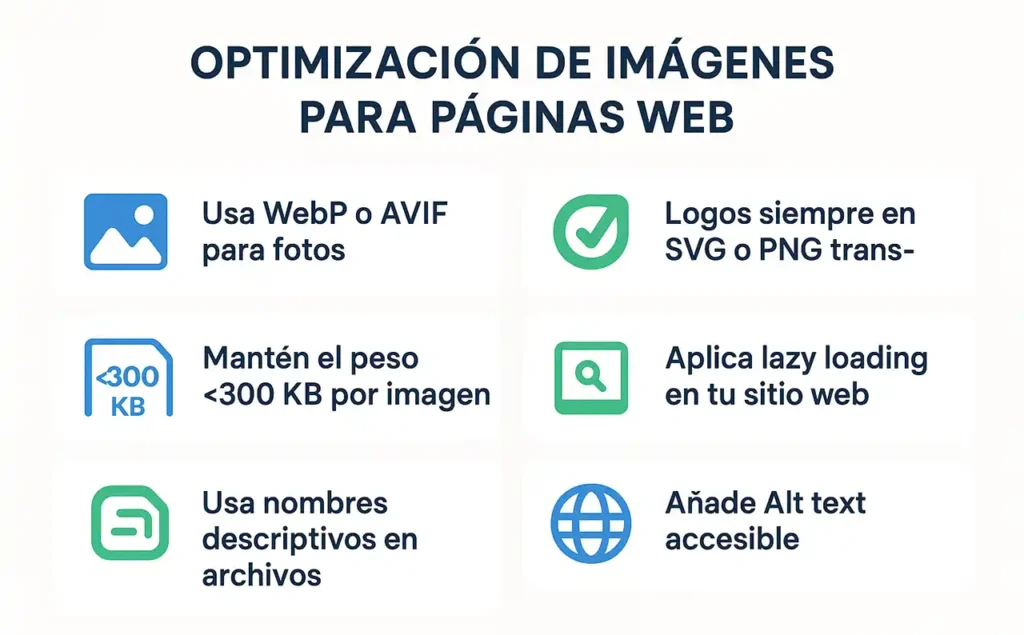 Checklist de imágenes para tu página web optimizada