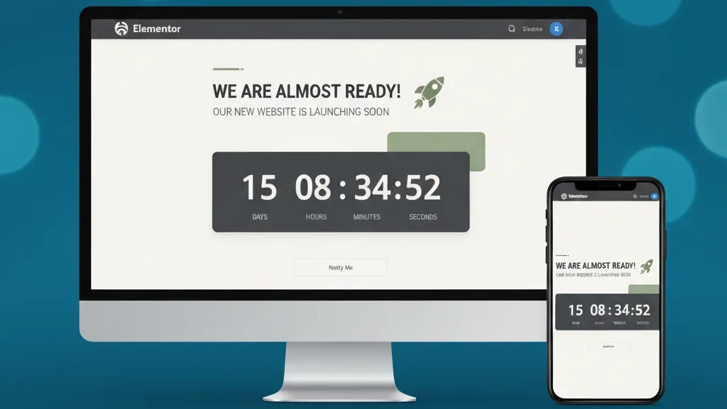 CountDown Timer: Página de próximamente en WordPress y Elementor