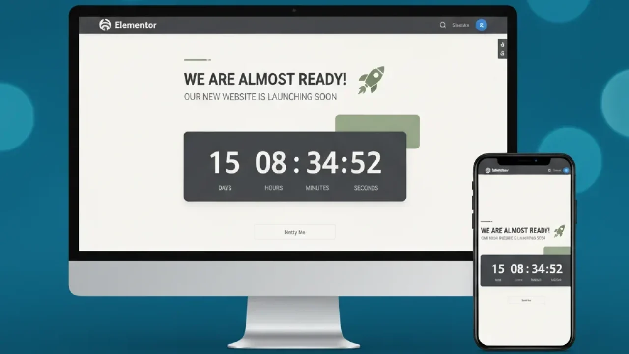 CountDown Timer: Página de próximamente en WordPress y Elementor